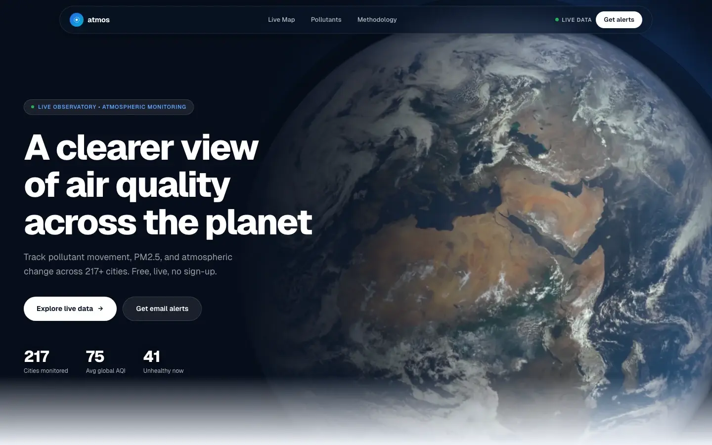 atmos.today website screenshot