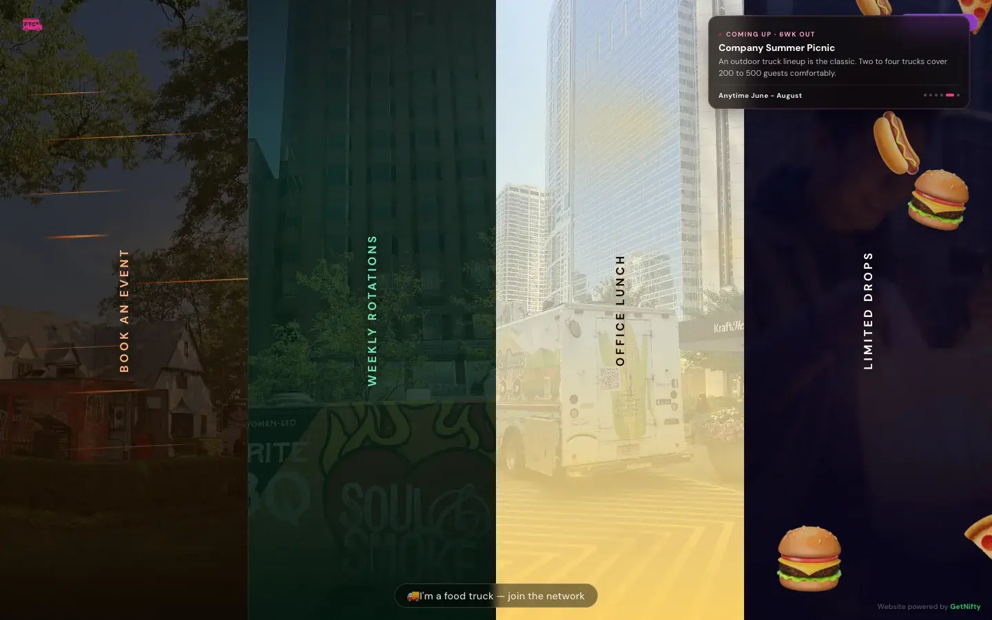 Food Truck Community website screenshot