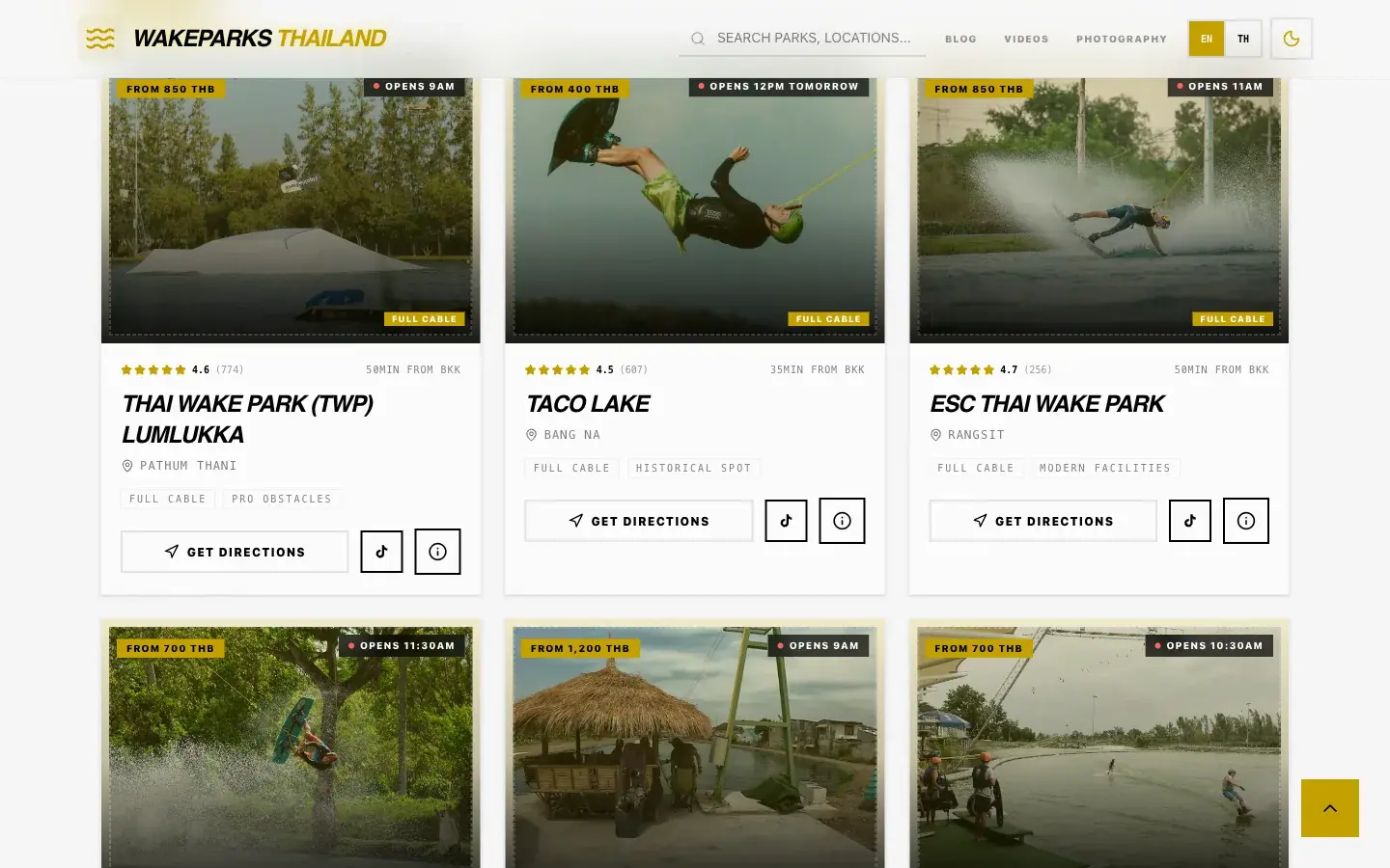 WakeParks Thailand website screenshot