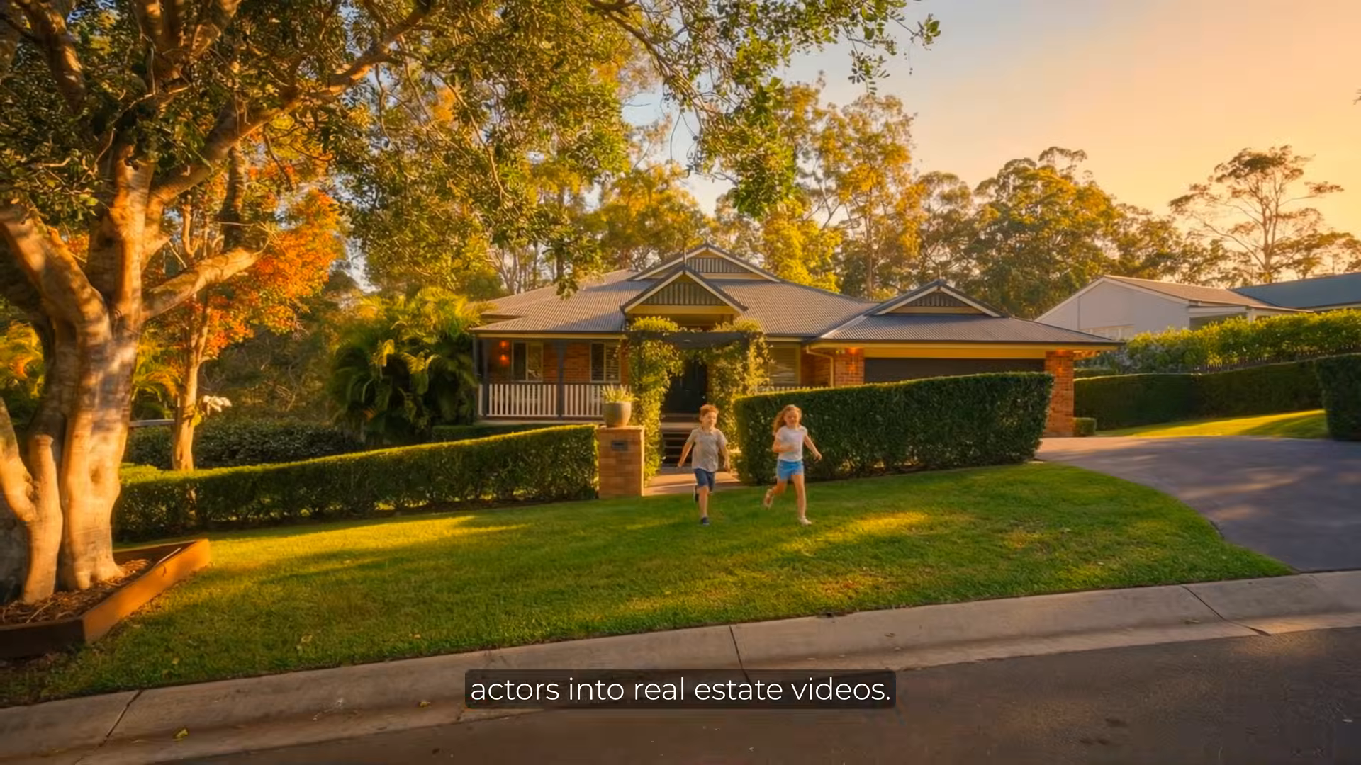 Front Exterior, Dusk — original cinematic film frame