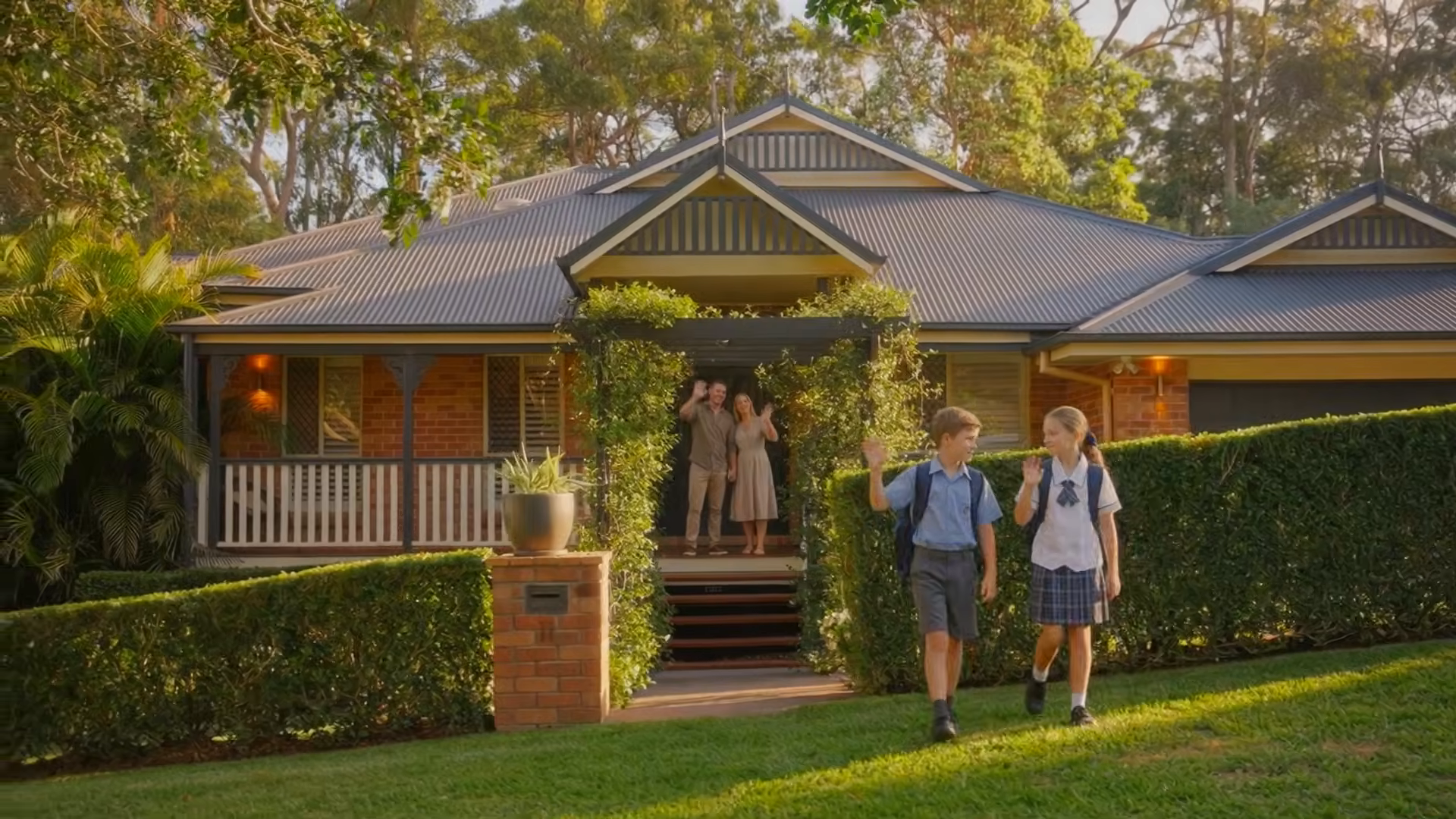Front Exterior, Closer — original cinematic film frame
